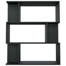 bogreol/rumdeler 80x24x96 cm konstrueret træ sort