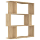 bogreol/rumdeler 80x24x96 cm konstrueret træ sonoma-eg