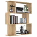 bogreol/rumdeler 80x24x96 cm konstrueret træ sonoma-eg
