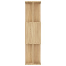bogreol/rumdeler 80x24x96 cm konstrueret træ sonoma-eg