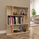 bogreol/rumdeler 80x24x96 cm konstrueret træ sonoma-eg