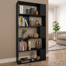 bogreol/rumdeler 80x24x159 cm konstrueret træ sort
