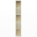 bogreol/rumdeler 80x24x159 cm konstrueret træ sonoma-eg
