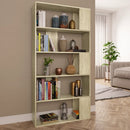 bogreol/rumdeler 80x24x159 cm konstrueret træ sonoma-eg