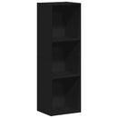 bogreol/tv-bord 36x30x114 cm konstrueret træ sort