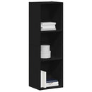 bogreol/tv-bord 36x30x114 cm konstrueret træ sort