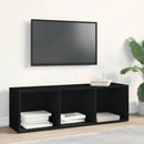 bogreol/tv-bord 36x30x114 cm konstrueret træ sort