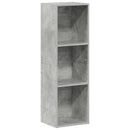 bogreol/tv-bord 36x30x114 cm konstrueret træ betongrå