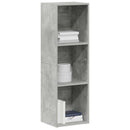 bogreol/tv-bord 36x30x114 cm konstrueret træ betongrå