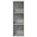 bogreol/tv-bord 36x30x114 cm konstrueret træ betongrå