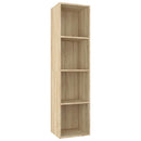 bogreol/tv-bord 36x30x143 cm konstrueret træ Sonoma-eg