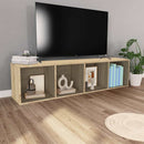 bogreol/tv-bord 36x30x143 cm konstrueret træ Sonoma-eg