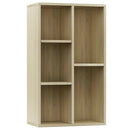 bogreol/skænk 50x25x80 cm konstrueret træ sonoma-eg