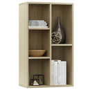 bogreol/skænk 50x25x80 cm konstrueret træ sonoma-eg