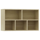bogreol/skænk 50x25x80 cm konstrueret træ sonoma-eg
