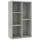 bogreol/skænk 50x25x80 cm konstrueret træ Betongrå