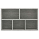 bogreol/skænk 50x25x80 cm konstrueret træ Betongrå