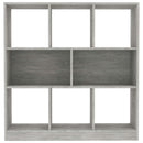 bogreol 97,5x29,5x100 cm konstrueret træ betongrå