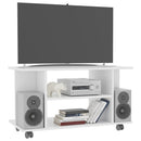tv-skab med hjul 80x40x45 cm konstrueret træ hvid