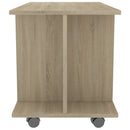 tv-skab med hjul 80x40x45 cm konstrueret træ sonoma-eg