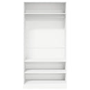 klædeskab 100x50x200 cm konstrueret træ hvid