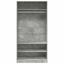 klædeskab 100x50x200 cm konstrueret træ betongrå