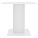 spisebord 80x80x75 cm konstrueret træ hvid