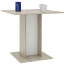 spisebord 80 x 80 x 75 cm konstrueret træ hvid og sonoma-eg