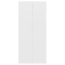 skoskab 80x35,5x180 cm konstrueret træ hvid