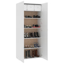 skoskab 80x35,5x180 cm konstrueret træ hvid