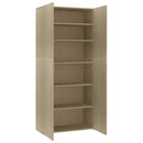 skoskab 80x35,5x180 cm konstrueret træ sonoma-eg