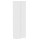 kontorskab 60x32x190 cm konstrueret træ hvid