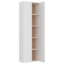 kontorskab 60x32x190 cm konstrueret træ hvid