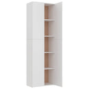 kontorskab 60x32x190 cm konstrueret træ hvid