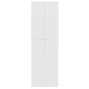 kontorskab 60x32x190 cm konstrueret træ hvid