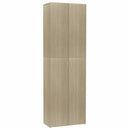 kontorskab 60x32x190 cm konstrueret træ sonoma-eg