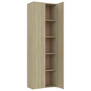 kontorskab 60x32x190 cm konstrueret træ sonoma-eg