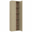 kontorskab 60x32x190 cm konstrueret træ sonoma-eg