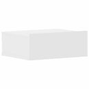 svævende natborde 2 stk. 40 x 30 x 15 cm konstrueret træ hvid