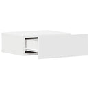 svævende natborde 2 stk. 40 x 30 x 15 cm konstrueret træ hvid