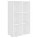 bogreol/skænk 66x30x98 cm konstrueret træ hvid