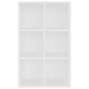 bogreol/skænk 66x30x98 cm konstrueret træ hvid
