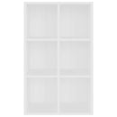 bogreol/skænk 66x30x98 cm konstrueret træ hvid