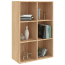 bogreol/skænk 66x30x98 cm konstrueret træ sonoma-eg