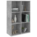 bogreol/skænk 66x30x98 cm konstrueret træ betongrå