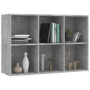 bogreol/skænk 66x30x98 cm konstrueret træ betongrå