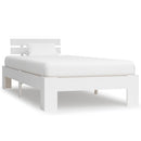 sengeramme uden madras massivt fyrretræ 90x200 cm hvid