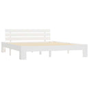 sengeramme uden madras 160x200 cm massivt fyrretræ hvid
