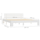 sengeramme uden madras 180x200 cm massivt fyrretræ hvid