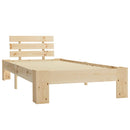 sengestel massivt fyrretræ 100 x 200 cm